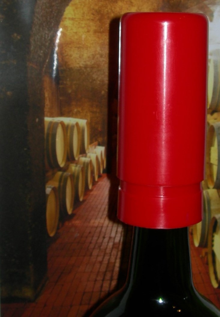 WINE BOTTLE CORKER KIT w/25 8 CORKS 2 PC RED CORK BOTTLES WITH